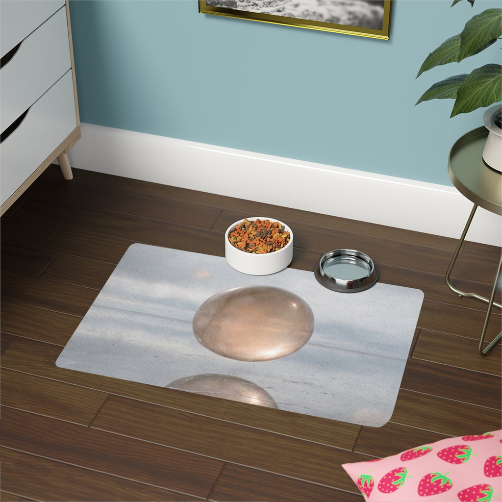 Pet Food Mat 12x18 - Levitating Sphere | Echovira Gallery