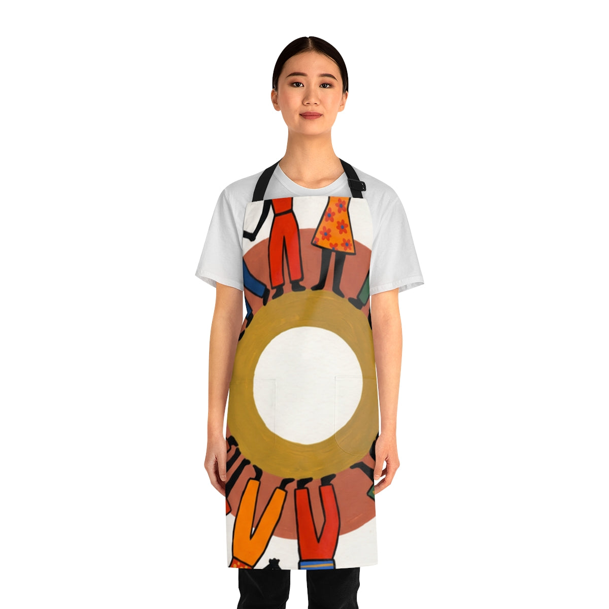 Cooking Apron - Unity Mandala Folk Art | Echovira Gallery