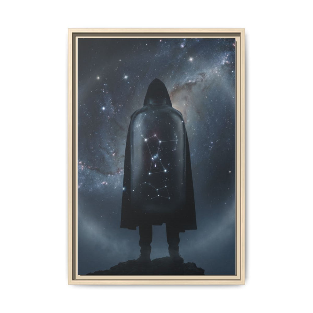 Framed Matte Canvas - Cosmic Sentinel — Natural / 1.25" (8×10, 9×12, 11×14, 12×16, 10×20, 12×18, 16×20, 16×24, 12×36, 18×24, 20×24, 16×32, 20×30, 24×30, 16×48, 24×32, 24×36, 24×48, 20×60, 30×40, 32×48, 30×60 & 40×60)