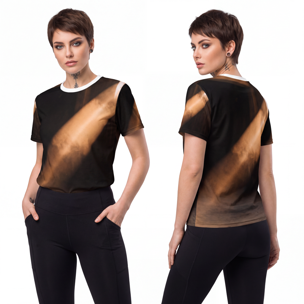 Unisex Cut & Sew Tee - Sunbeam Passage | Echovira Gallery