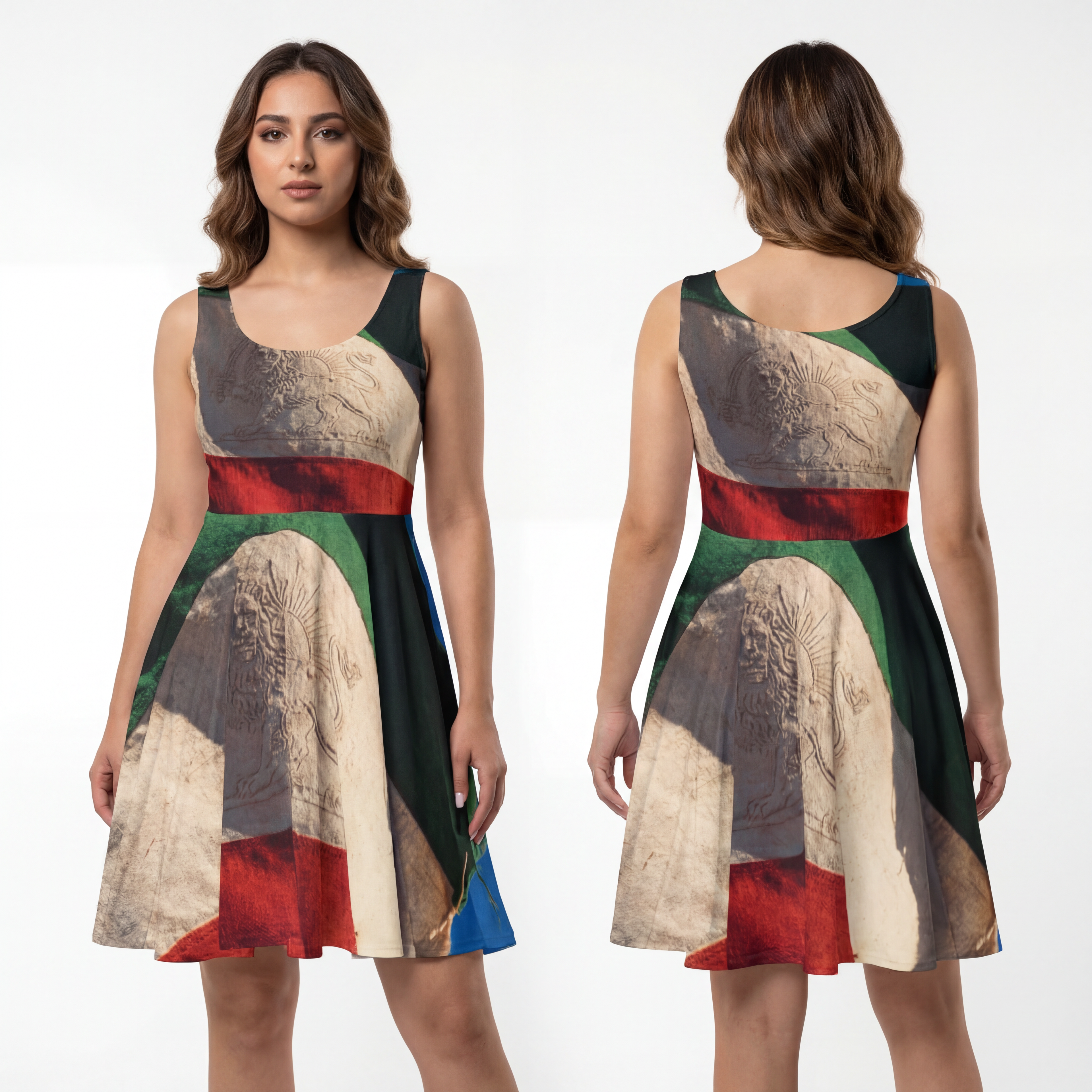Skater Dress - Vintage Lion & Sun