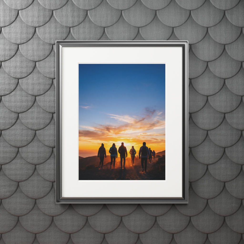 Fine Art Print - Framed Golden Hour Hike — Portrait