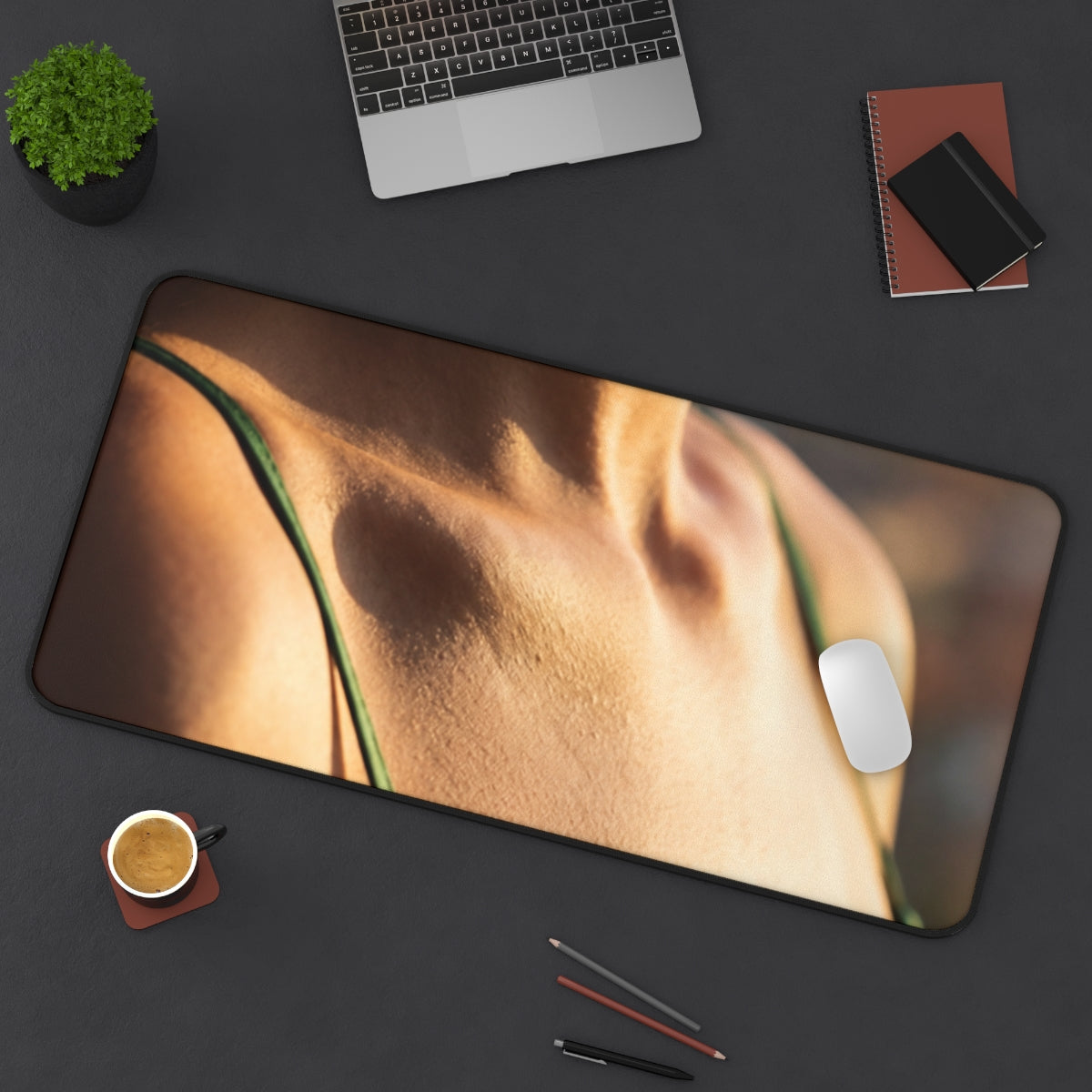 Desk Mat - Cinematic Emerald Elegance