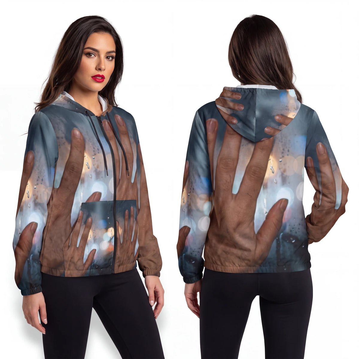 Rainy City Window Windbreaker Jacket