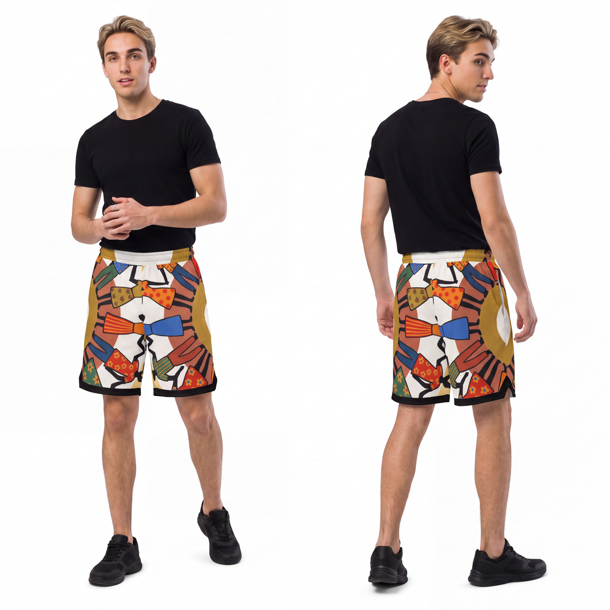 Men's Basketball Rib Shorts - Unity Mandala Folk Art |...
