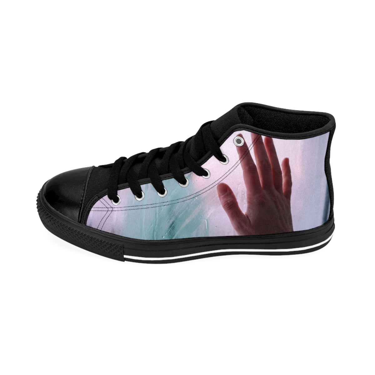 Women's Classic Sneakers with Misty Glass Hand Art