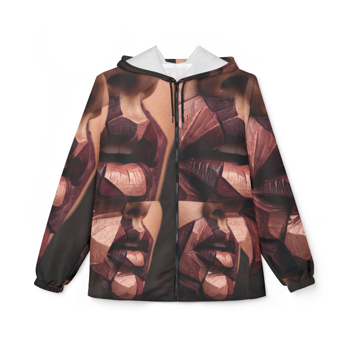 Unisex Windbreaker - Sculpted Facets | Echovira Gallery