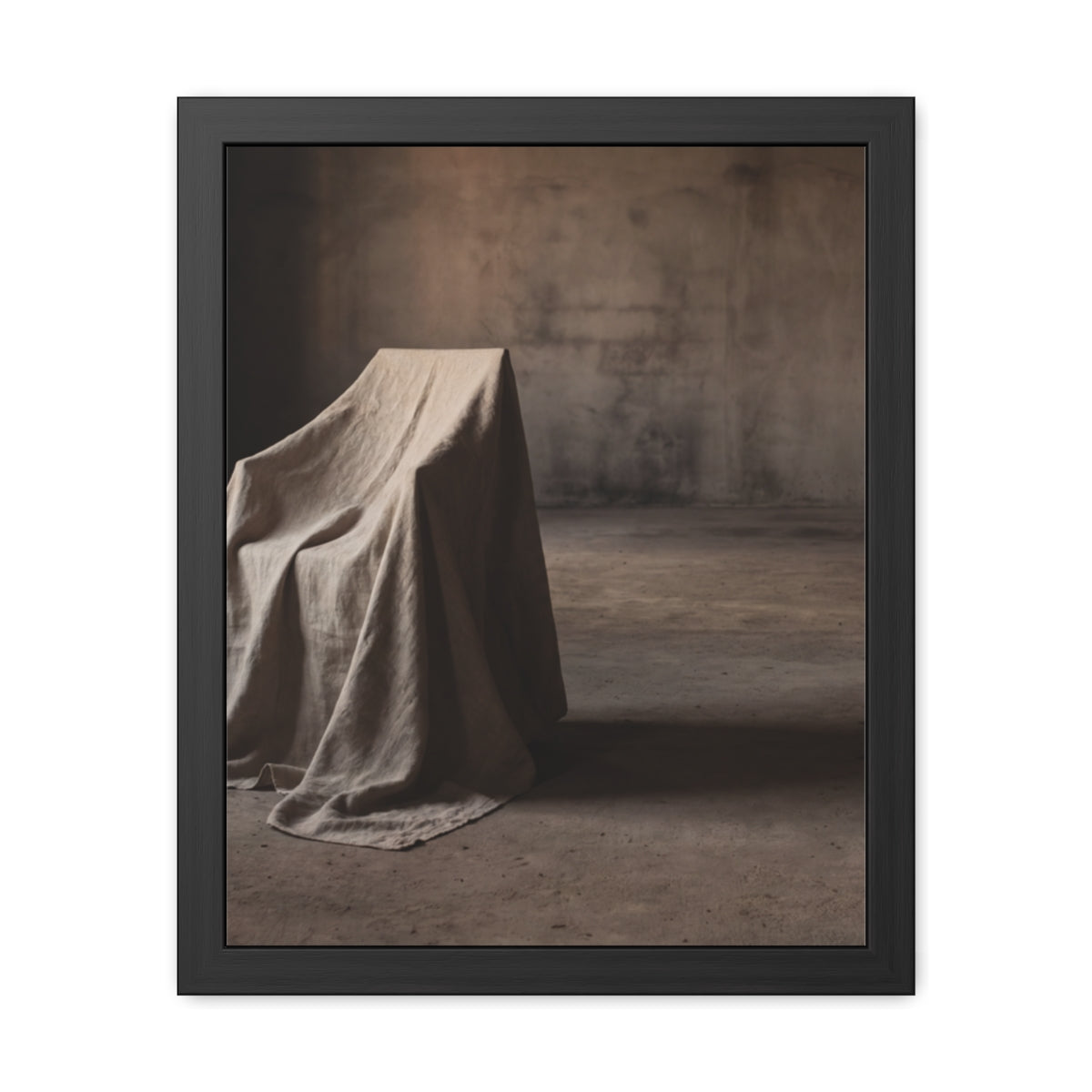 Framed Poster - Draped Minimalist Form — Portrait