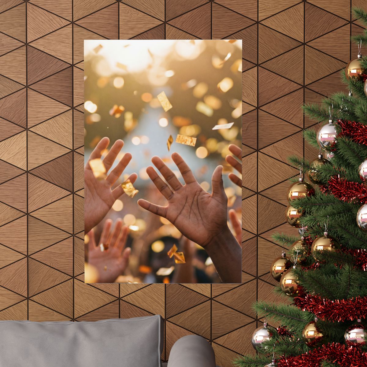 Matte Vertical Posters - Golden Festival Celebration Art......