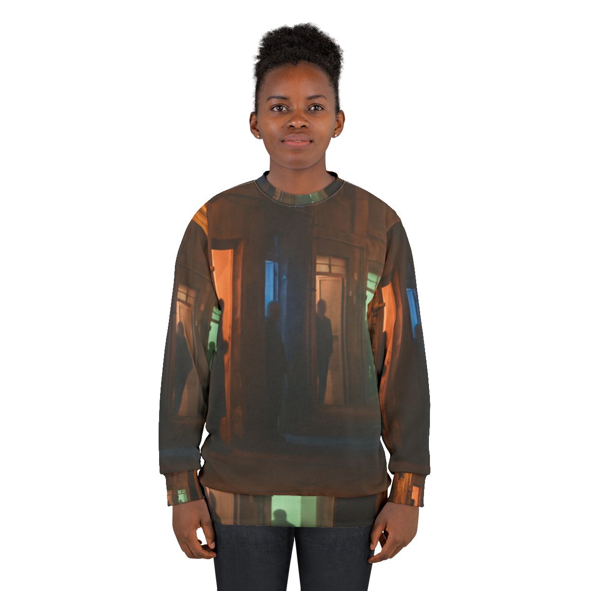 Unisex Sweatshirt - Shadowed Alleyway Mystery Art Print |...