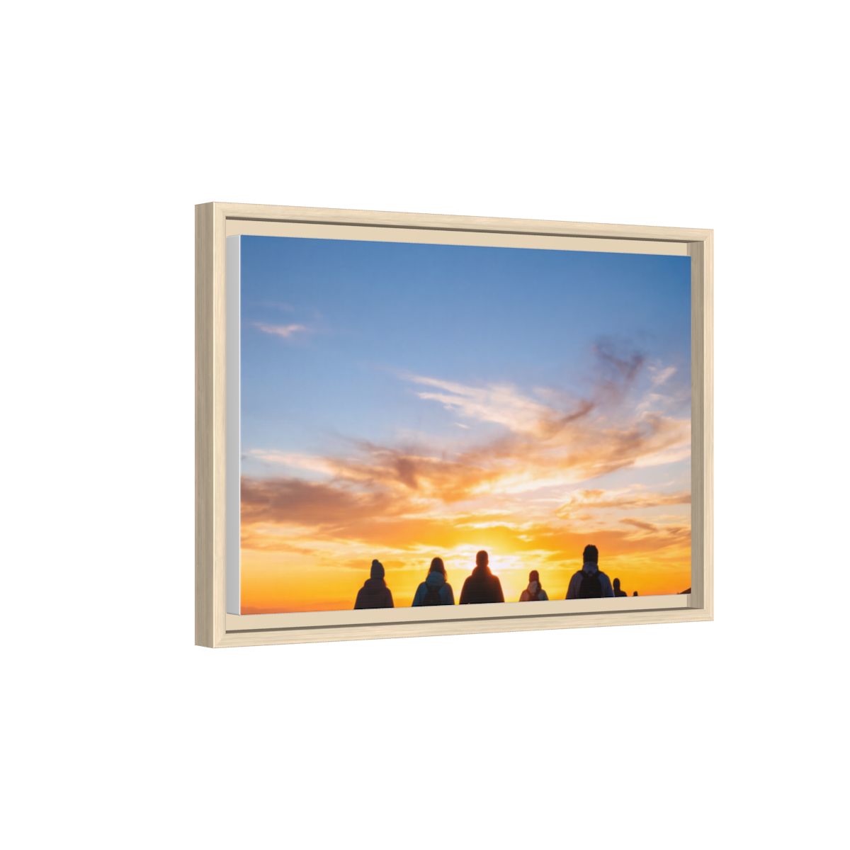 Framed Canvas - Sunset Silhouette