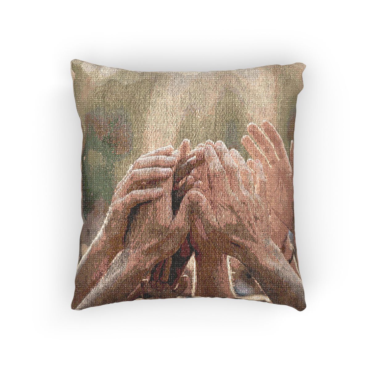 Woven Pillow - Golden Rays of Unity Wall Art | Echovira...