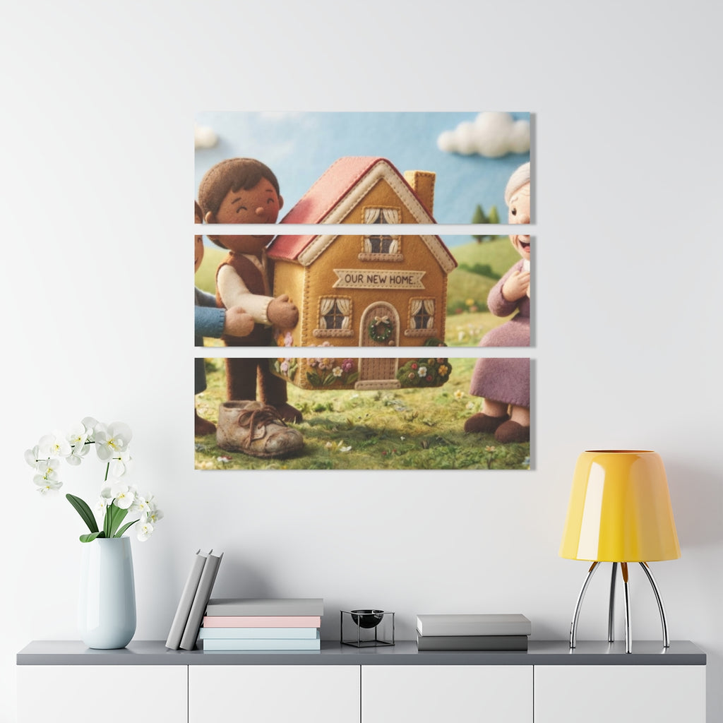 Acrylic Prints - Our Cozy Home Triptych — Landscape |...
