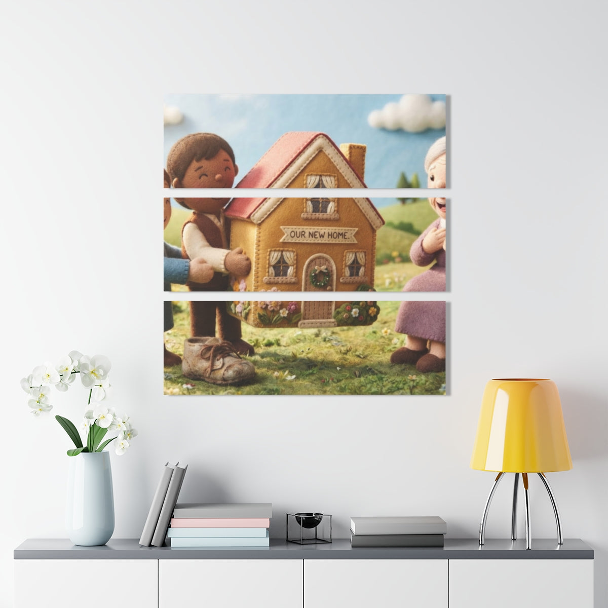 Acrylic Prints - Our Cozy Home Triptych — Landscape |...