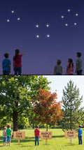 Nature Discovery Digital Art - Kids Stargazing Print