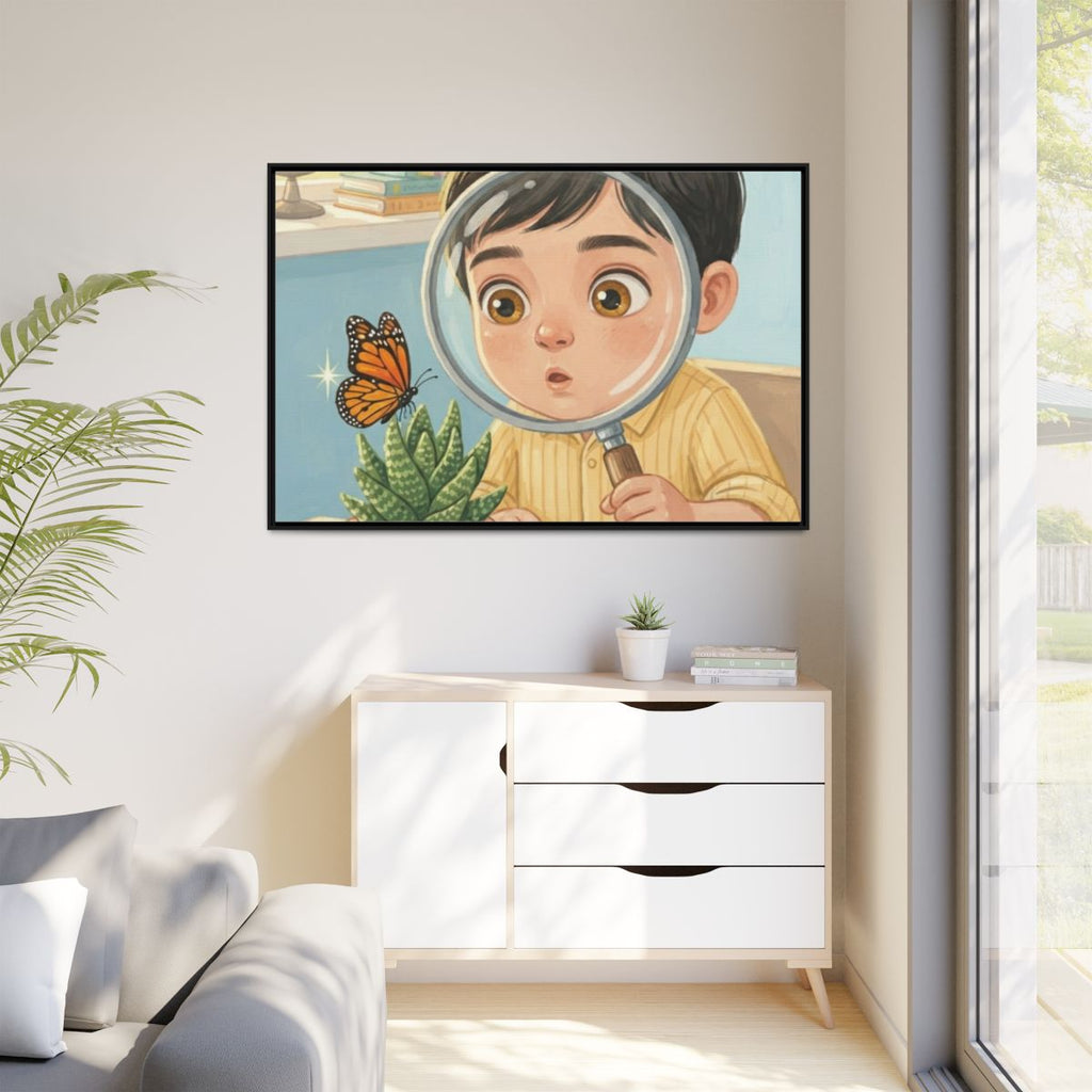 Matte Canvas Framed - Curious Naturalist — Black / 1.25"......