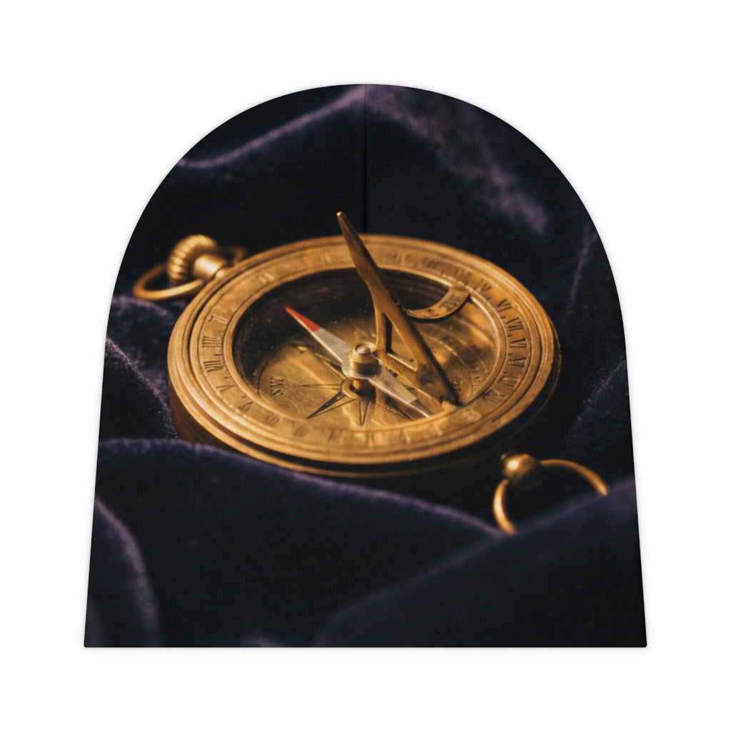 Baby Beanie with Vintage Sundial Compass