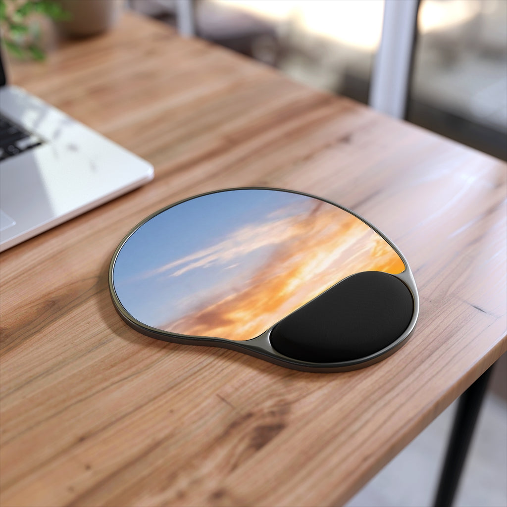 Mouse Pad with Wrist Rest - Sunset Trail | Echovira Gallery
