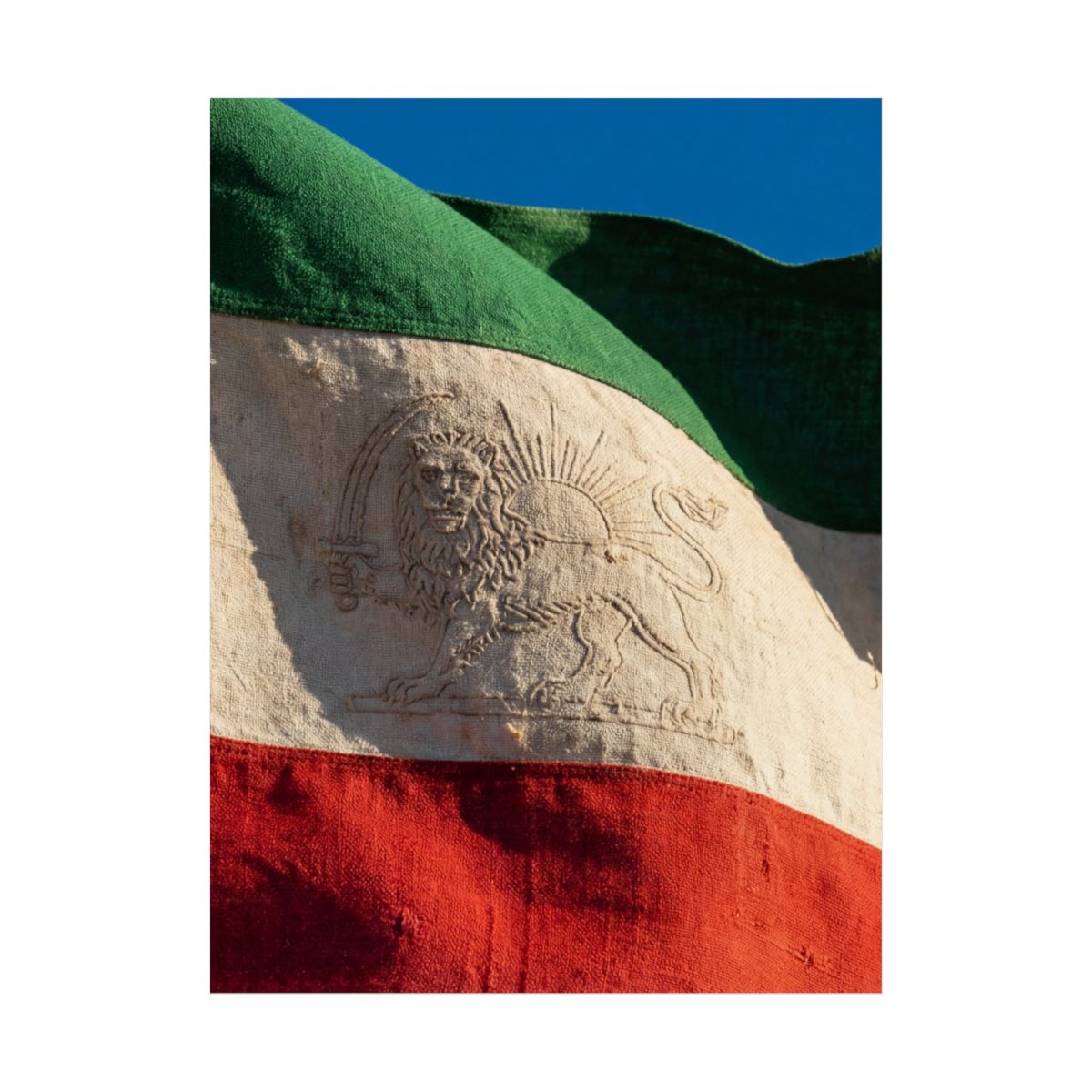 Matte Vertical Posters - Vintage Persian Lion and Sun Flag...