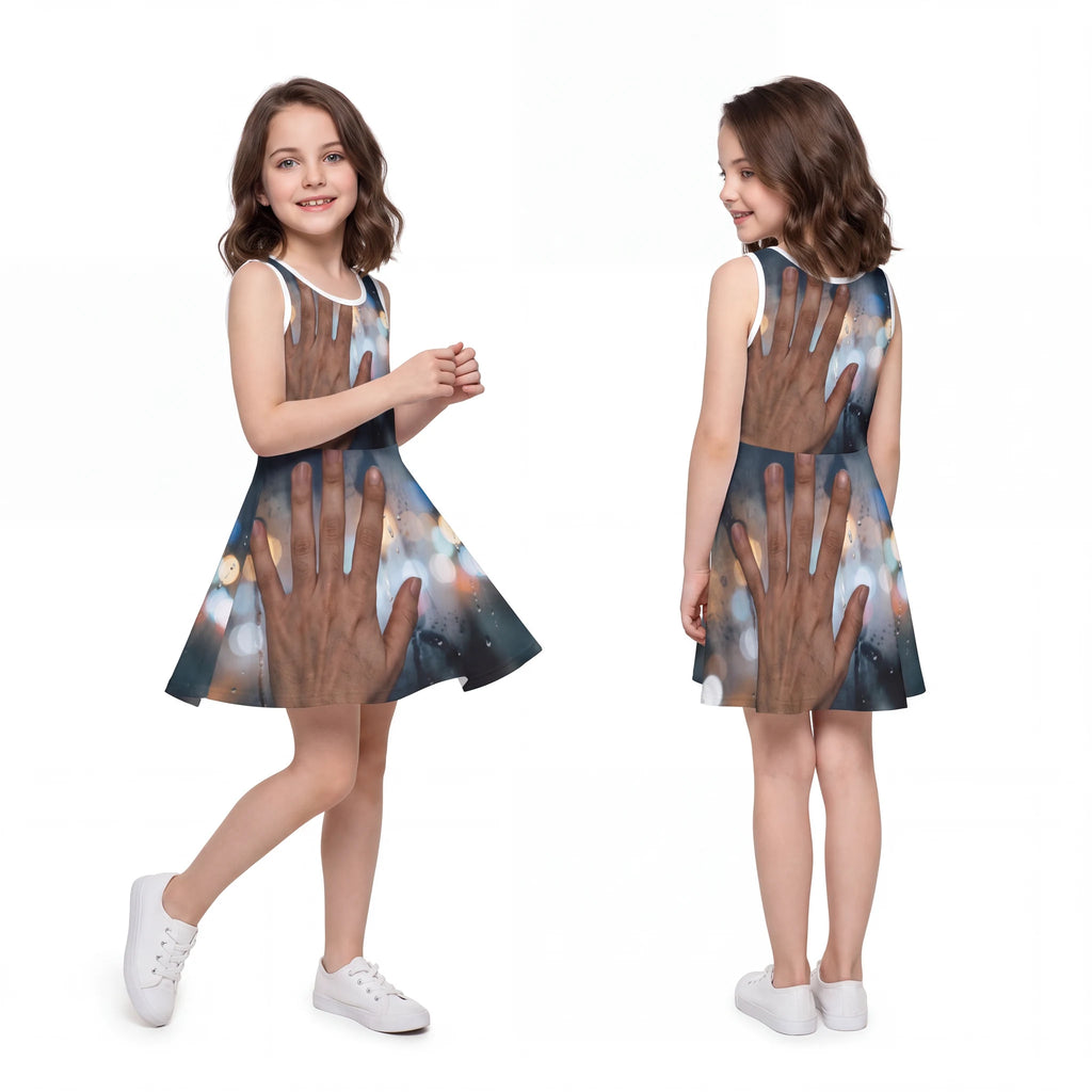 Girls' Sundress Rainy City Window Art