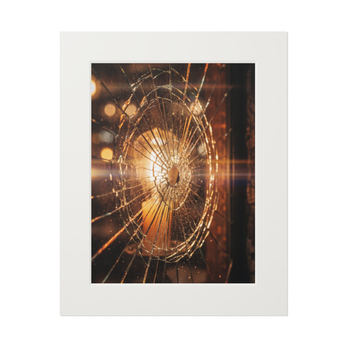 Fine Art Prints - Golden Fracture Shattered Glass Art —... |...
