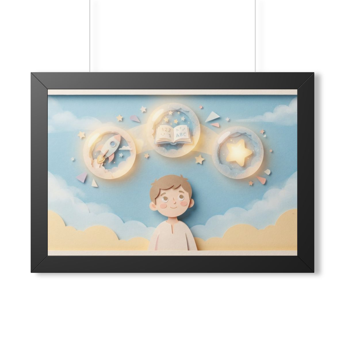 Framed Horizontal Poster - Sky Wonder — Black (14×11, 16×12...