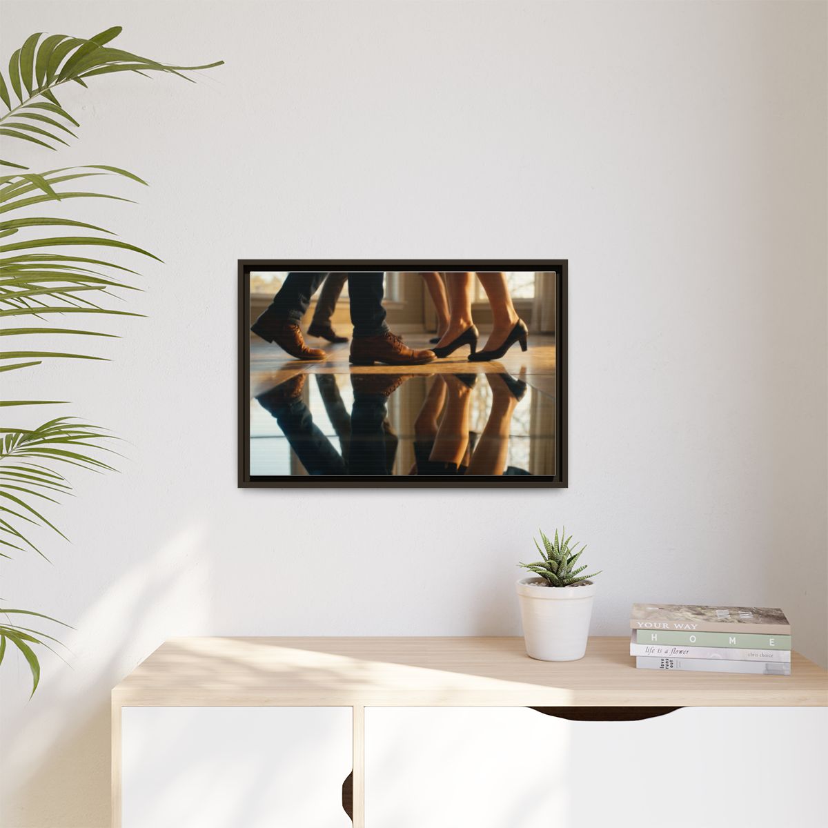 Matte Canvas, Framed - Golden Hour Reflections Cinematic Art...