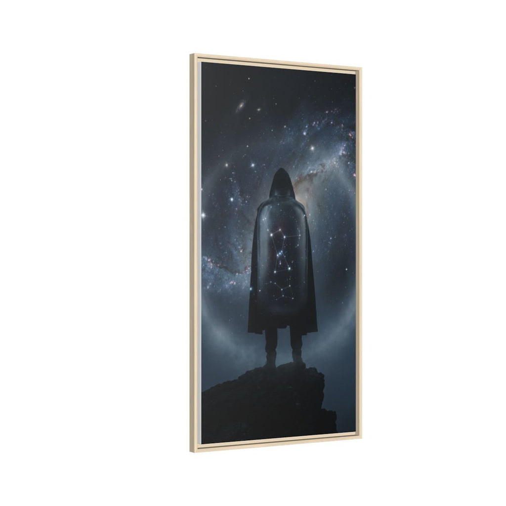 Framed Matte Canvas - Cosmic Sentinel — Natural / 1.25" (8×10, 9×12, 11×14, 12×16, 10×20, 12×18, 16×20, 16×24, 12×36, 18×24, 20×24, 16×32, 20×30, 24×30, 16×48, 24×32, 24×36, 24×48, 20×60, 30×40, 32×48, 30×60 & 40×60)