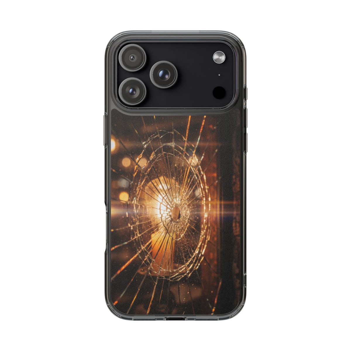 Clear Impact-Resistant Case - Fractured Glow