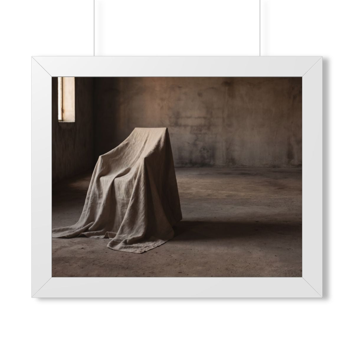 Framed Horizontal Poster - Draped Silence Still Life Art......
