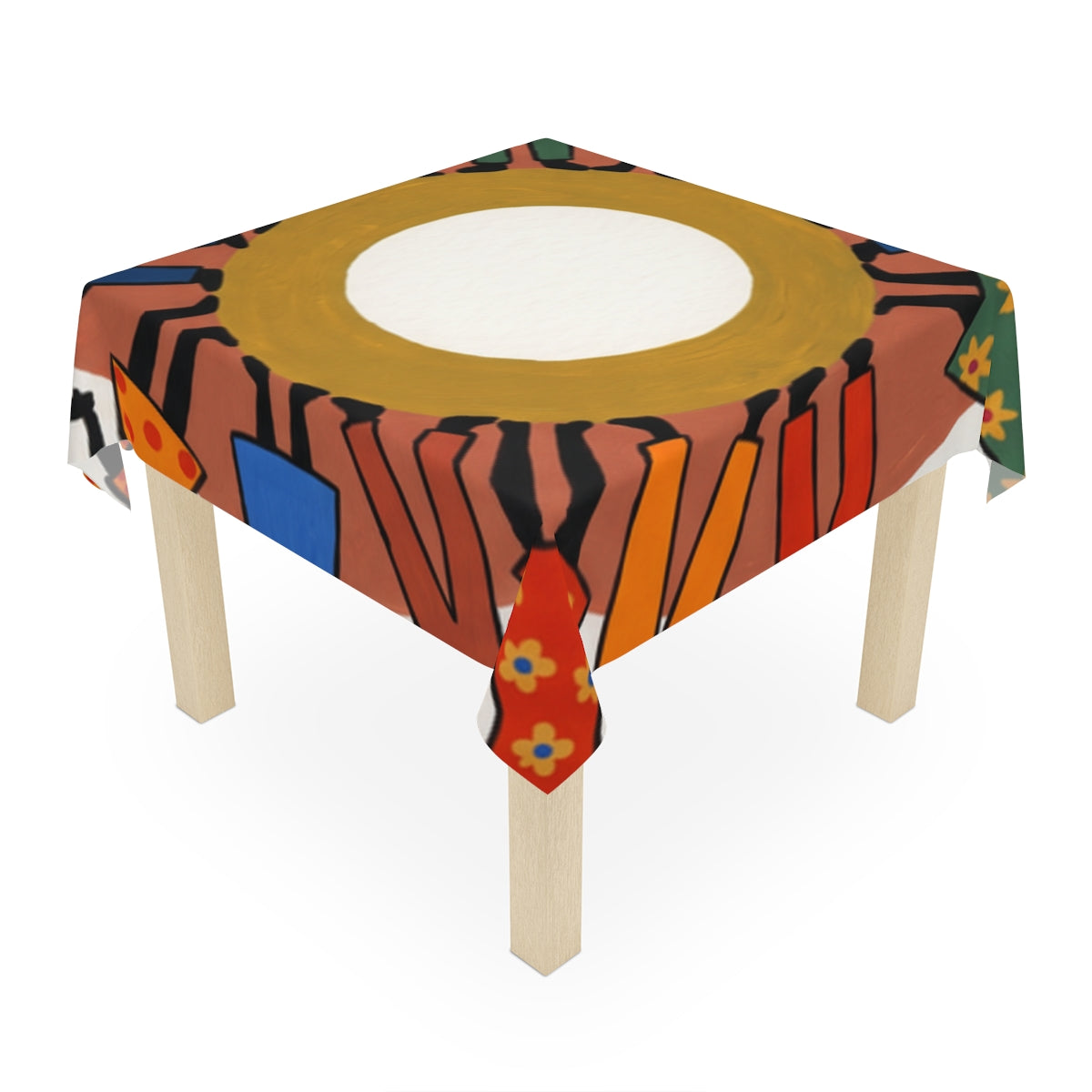 Tablecloth - Unity Mandala Folk Art | Echovira Gallery