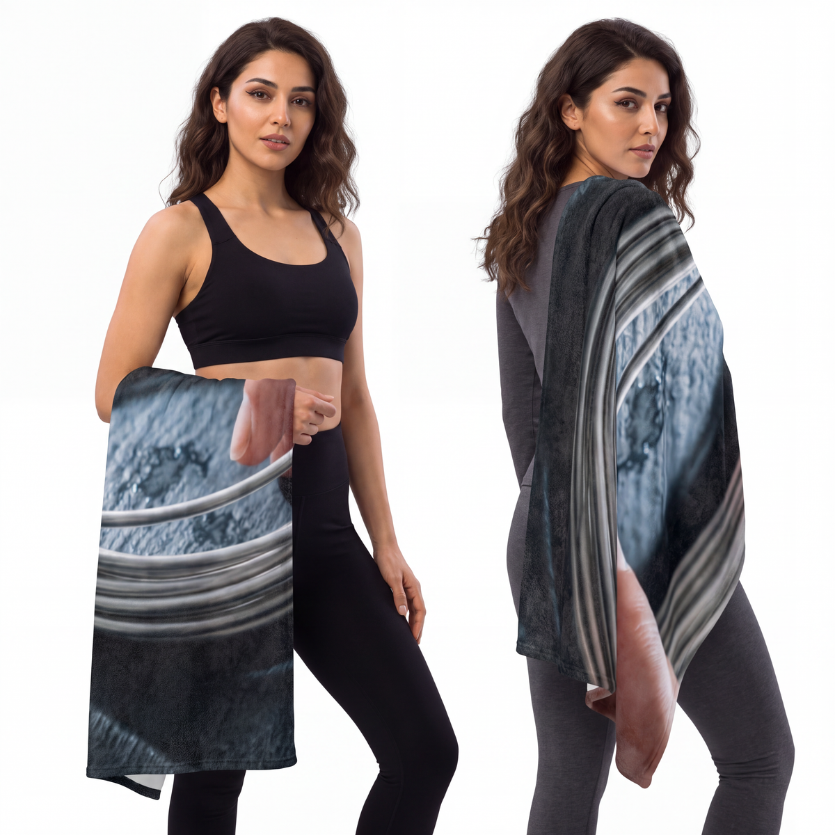 Velveteen Microfiber Blanket - Slate Orbit Throw | Echovira...