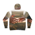 Athletic Hoodie - The Infinite Touch | Ethereal Coastal Art...