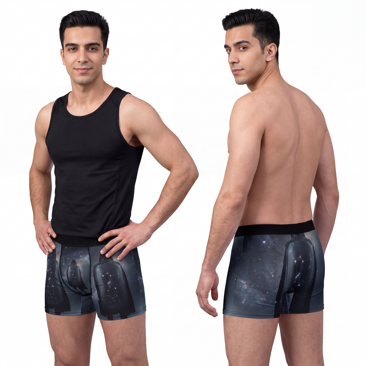 Men's Boxer Briefs - Starry Cosmos | Echovira Gallery