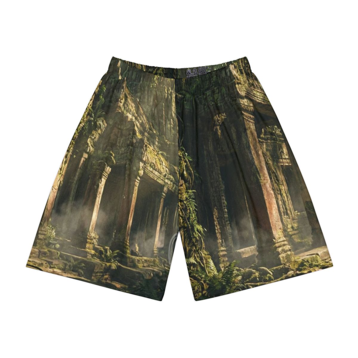 Men's Sports Shorts - Jungle Temple Walk | Echovira Gallery