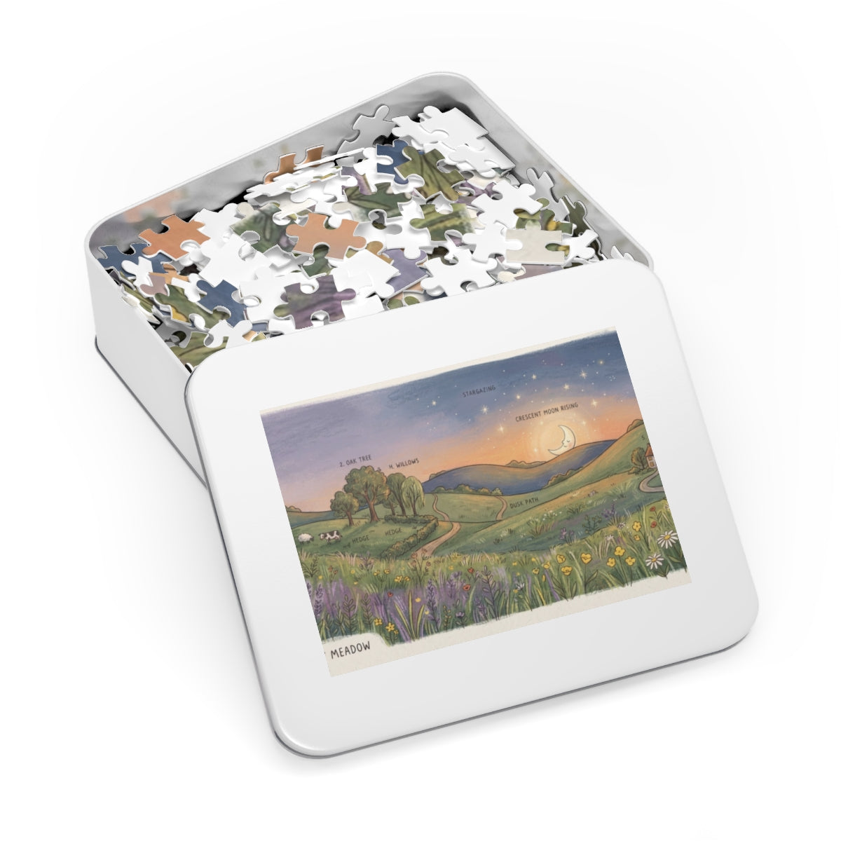 Jigsaw Puzzle with Tin - Dusky Meadow (30, 110, 252, 500......