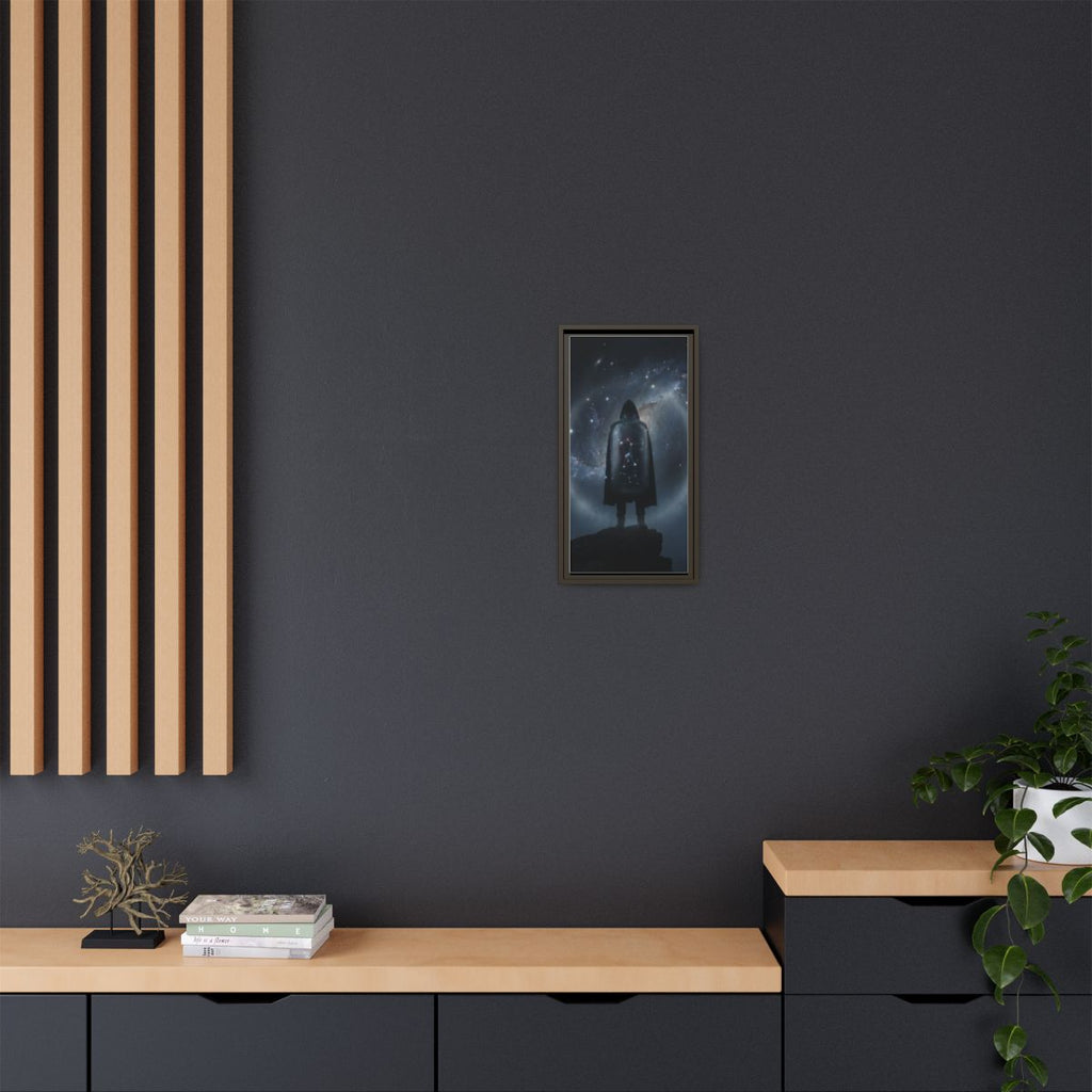 Framed Matte Canvas - Cosmic Sentinel — Espresso / 1.25"......