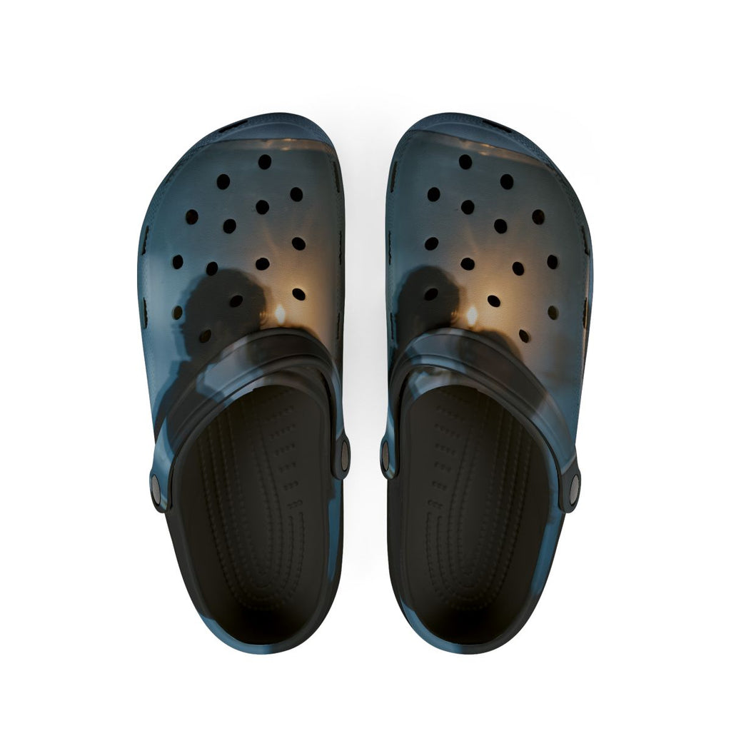 Midnight Shadow Rubber Shoes - Cinematic Walking Sneakers |...