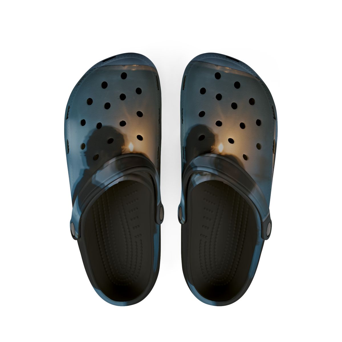 Midnight Shadow Rubber Shoes - Cinematic Walking Sneakers |...