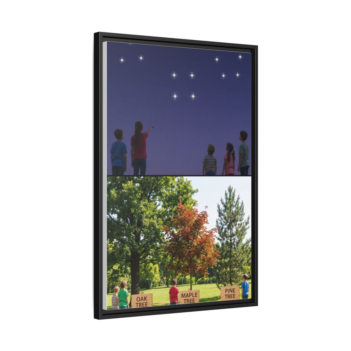Gerahmte Leinwand (matt) - Discovery — Schwarz / 3,18 cm