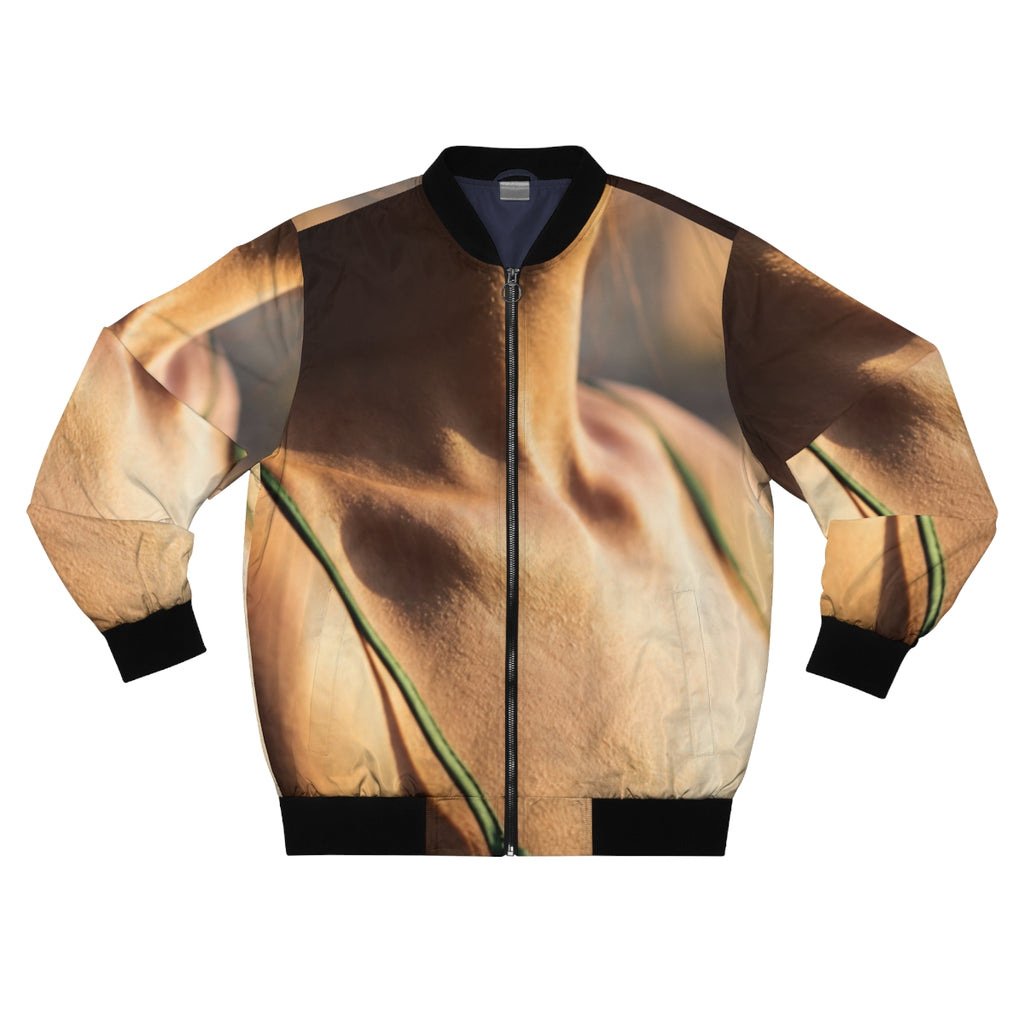 Men's Bomber Jacket - Golden Hour - Emerald Sunset Chic |...