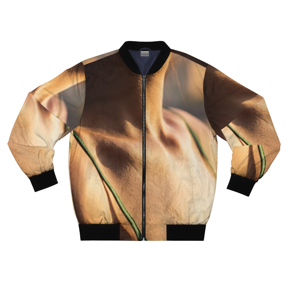 Men's Bomber Jacket - Golden Hour - Emerald Sunset Chic |...