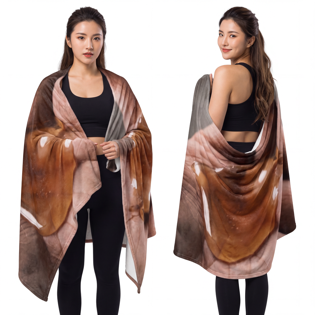 Velveteen Blanket - Amber Glow Microfiber | Echovira Gallery
