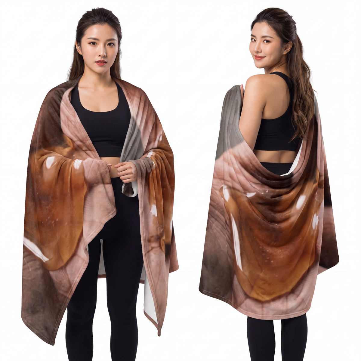 Velveteen Blanket - Amber Glow Microfiber | Echovira Gallery