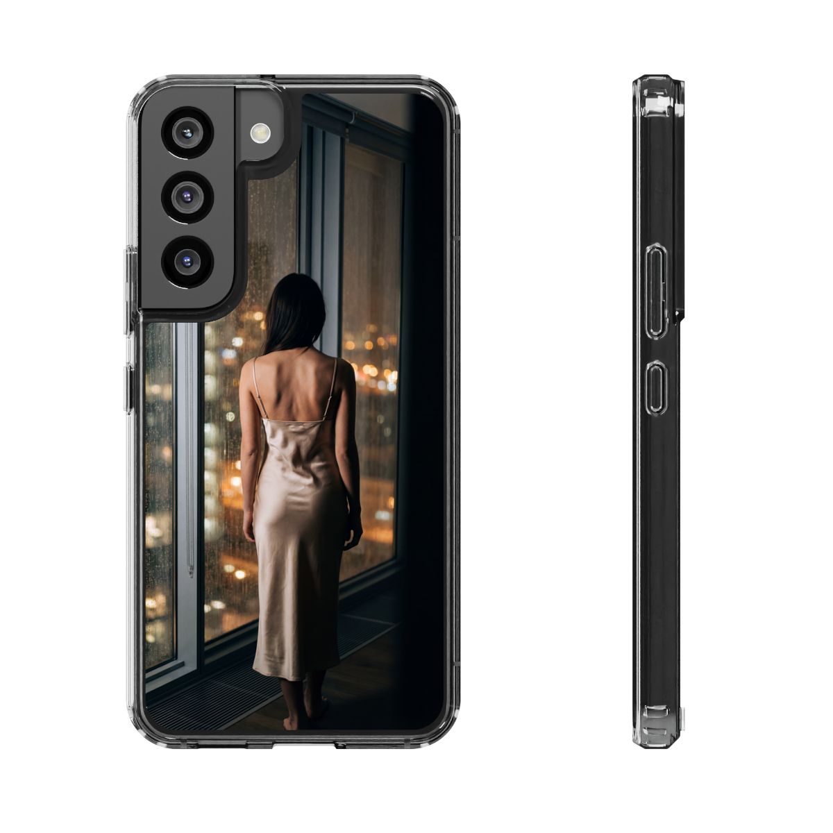 Clear Impact-Resistant Cases - Clear Phone Case - Rainy Mood...