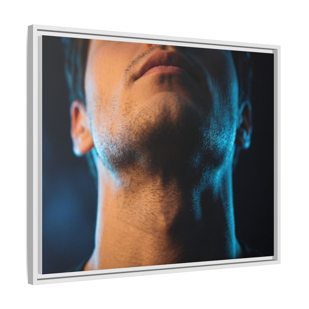 Framed Matte Canvas - Neon Pulse Core — White / 1.25"