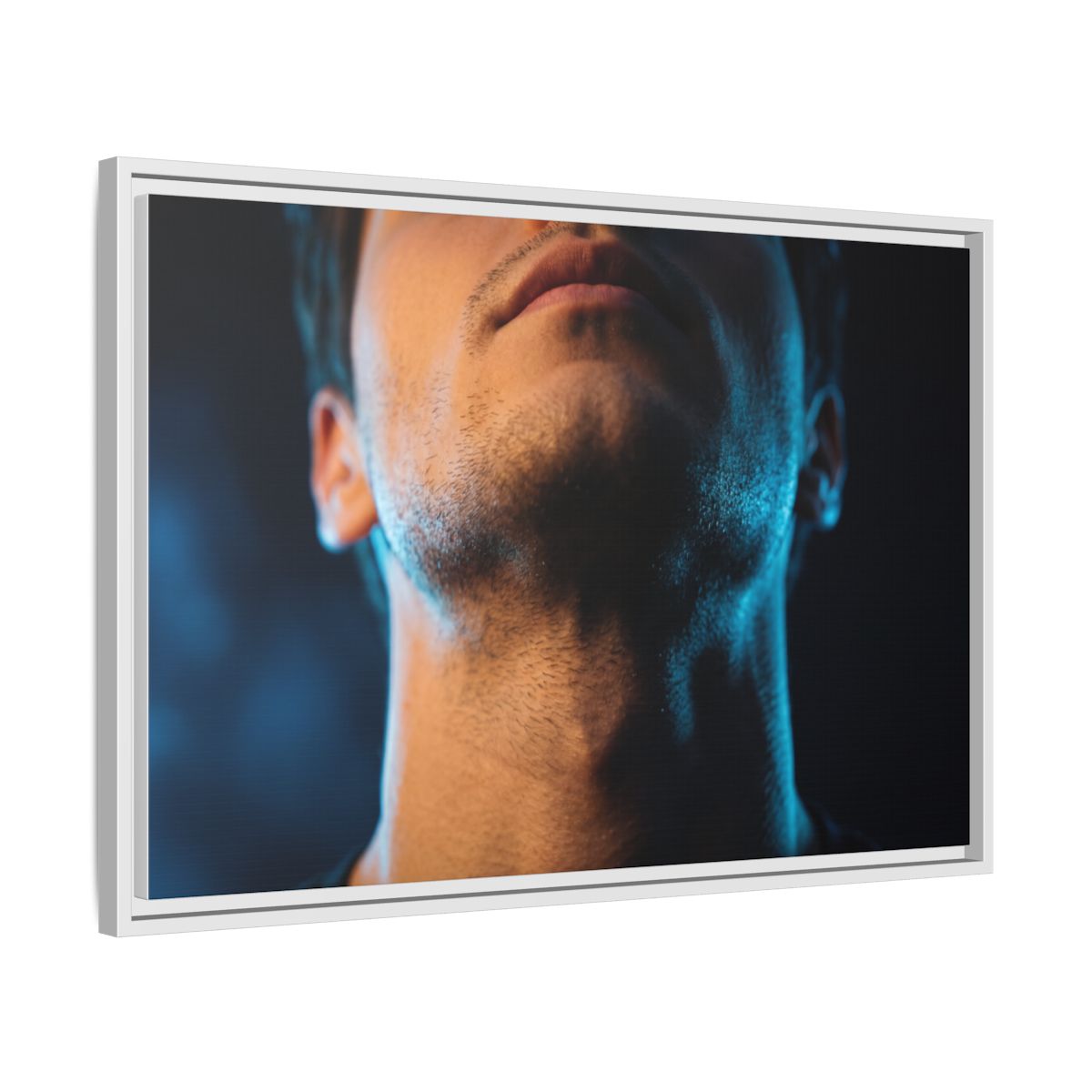 Framed Matte Canvas - Neon Pulse Core — White / 1.25"