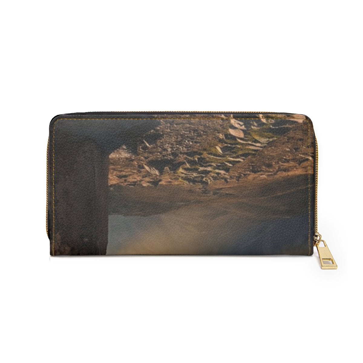 Zipper Wallet - Mystic Monolith Ancient Persian Mountain Art...