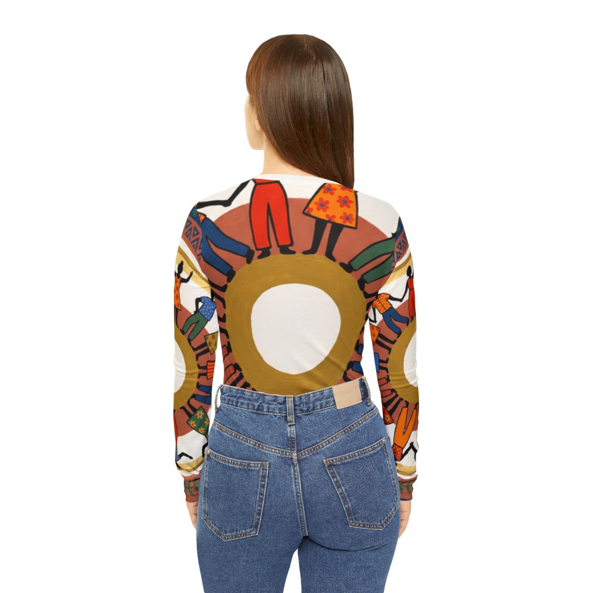Women's Long Sleeve V-Neck - Unity Mandala | Echovira...