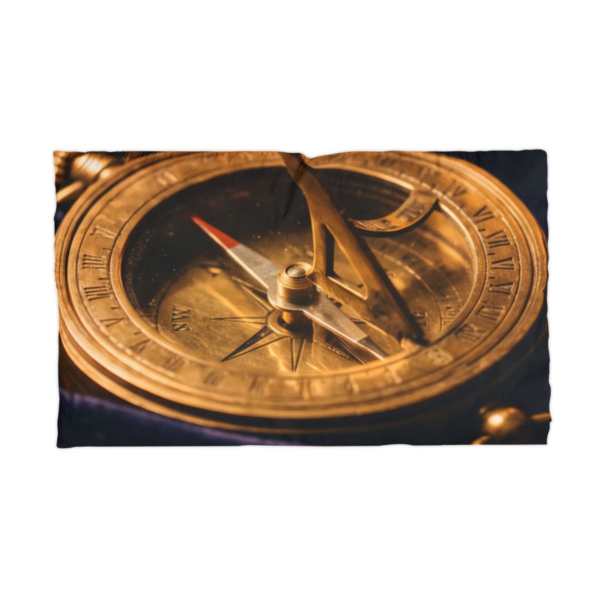 Microfiber Pillowcase Vintage Brass Sundial